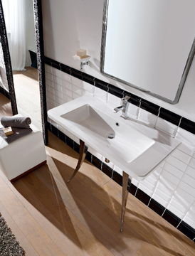 BUTTERFLY - Rectangular ceramic washbasin by Scarabeo Ceramiche - view 3
